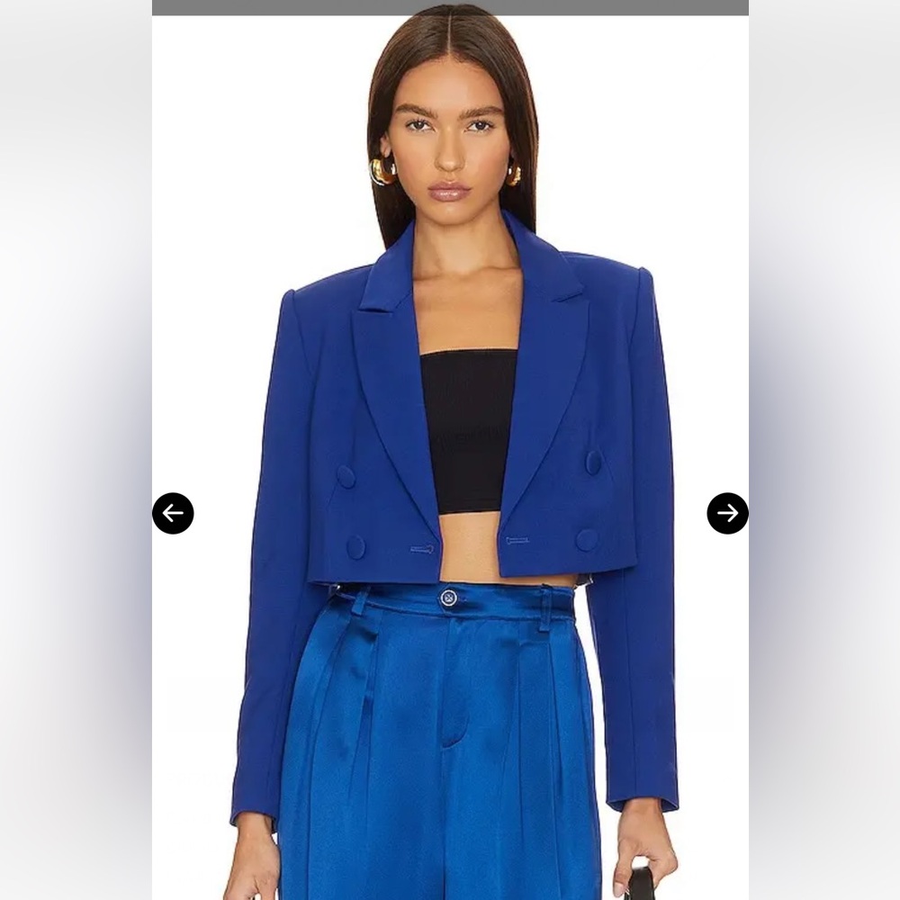 CAMI NYC Blue Sleek Cropped Blazer - Picture 6 of 8